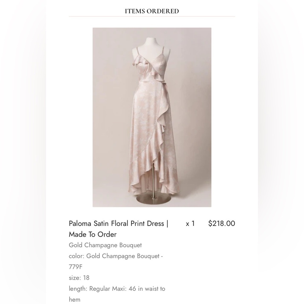 Paloma Satin Floral Print Dress Revelry - Picture 2 of 5